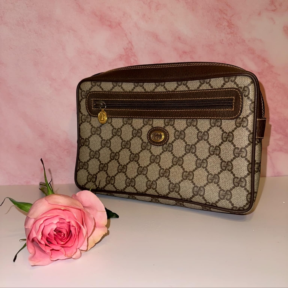 Gucci Brown and Tan wrislet Bag - Picture 2 of 6